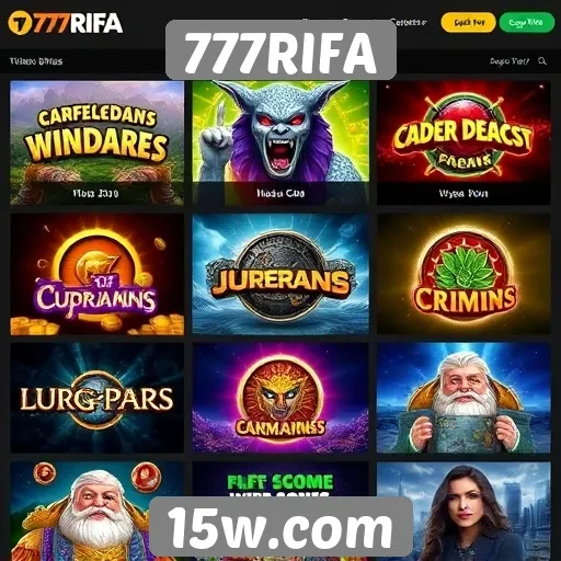 Jogos populares no site 777RIFA em destaque